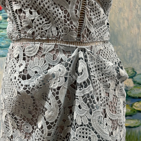 Self-portrait size 2 mini blue lace dress - Picture 7 of 13